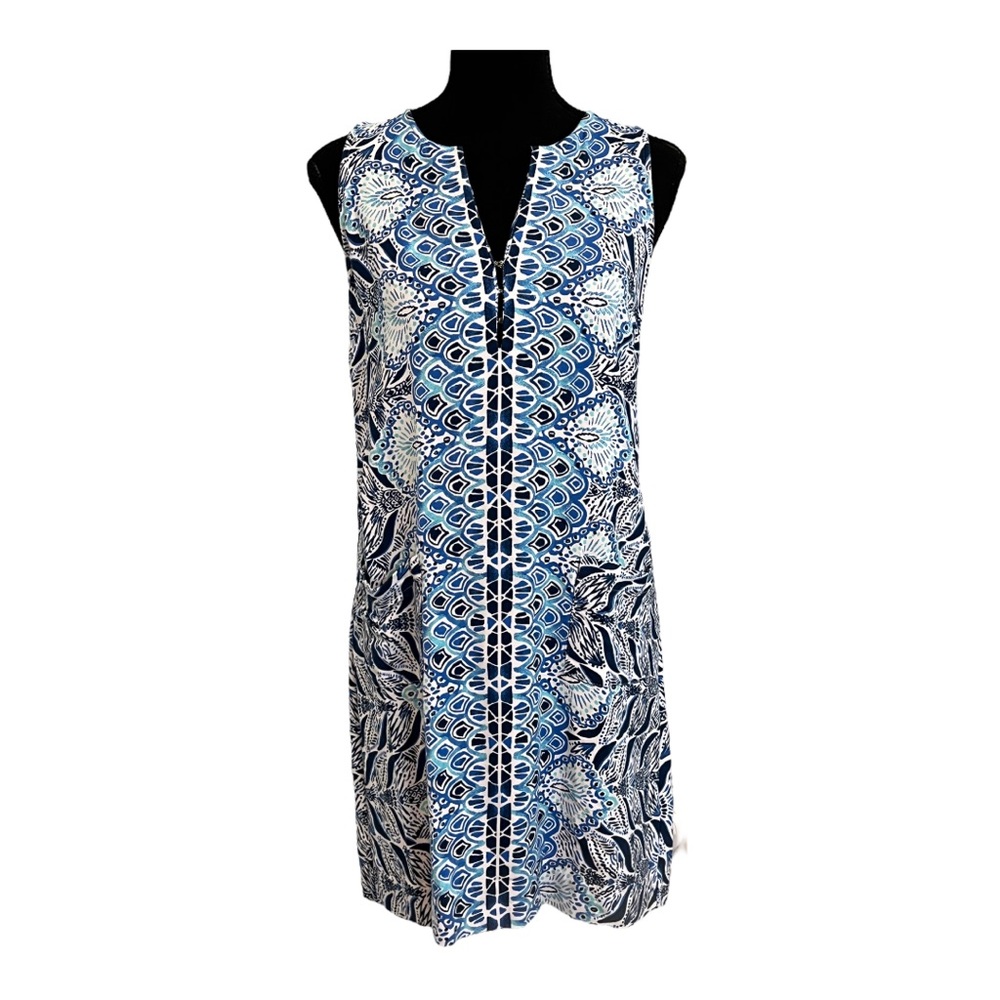 Lily Pulitzer Kelby Stretch Shift Resort Blue/White A Mermaid’s Tail Dress